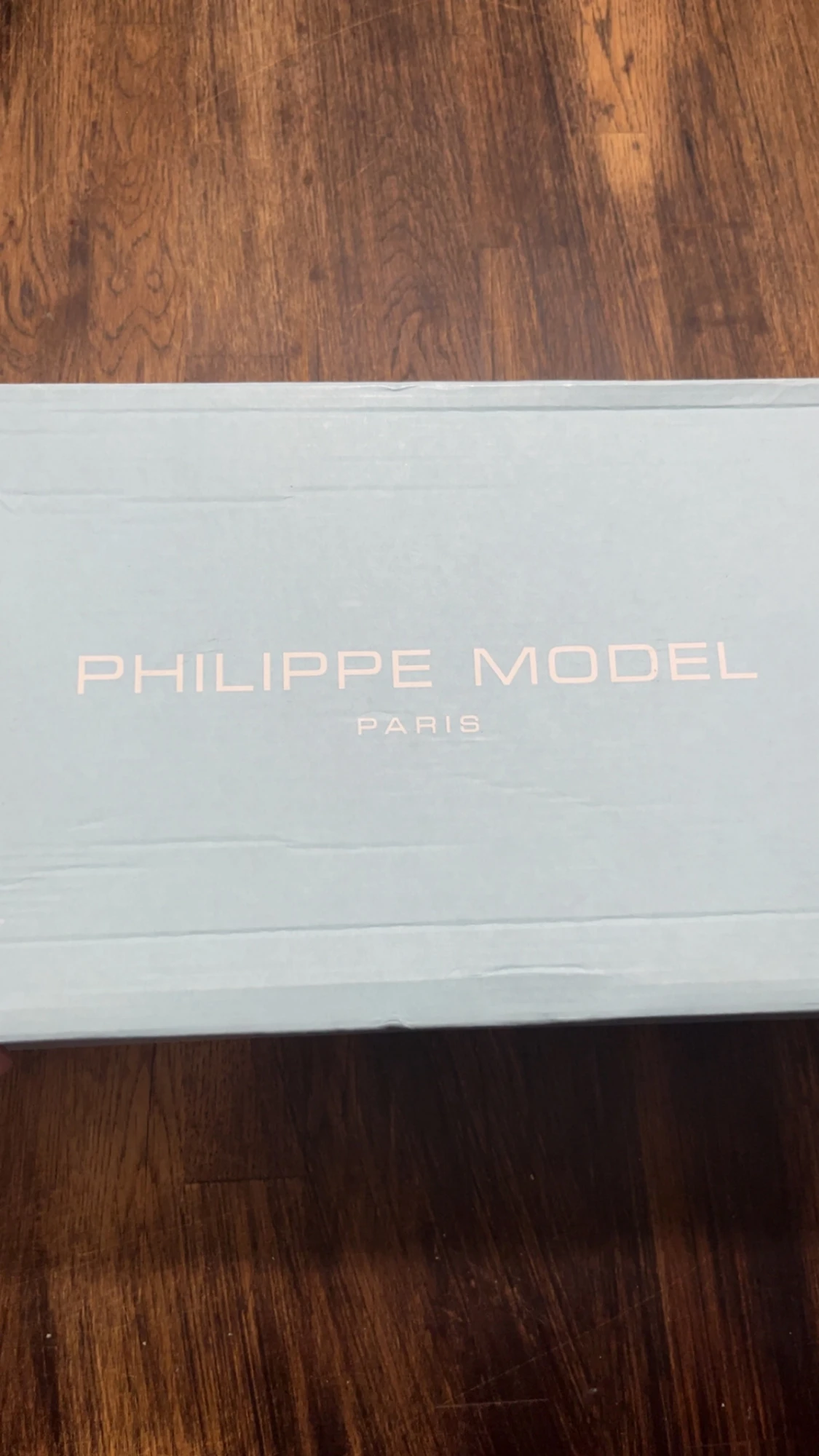 Philippe Model vita sneakers med blå häl - 4