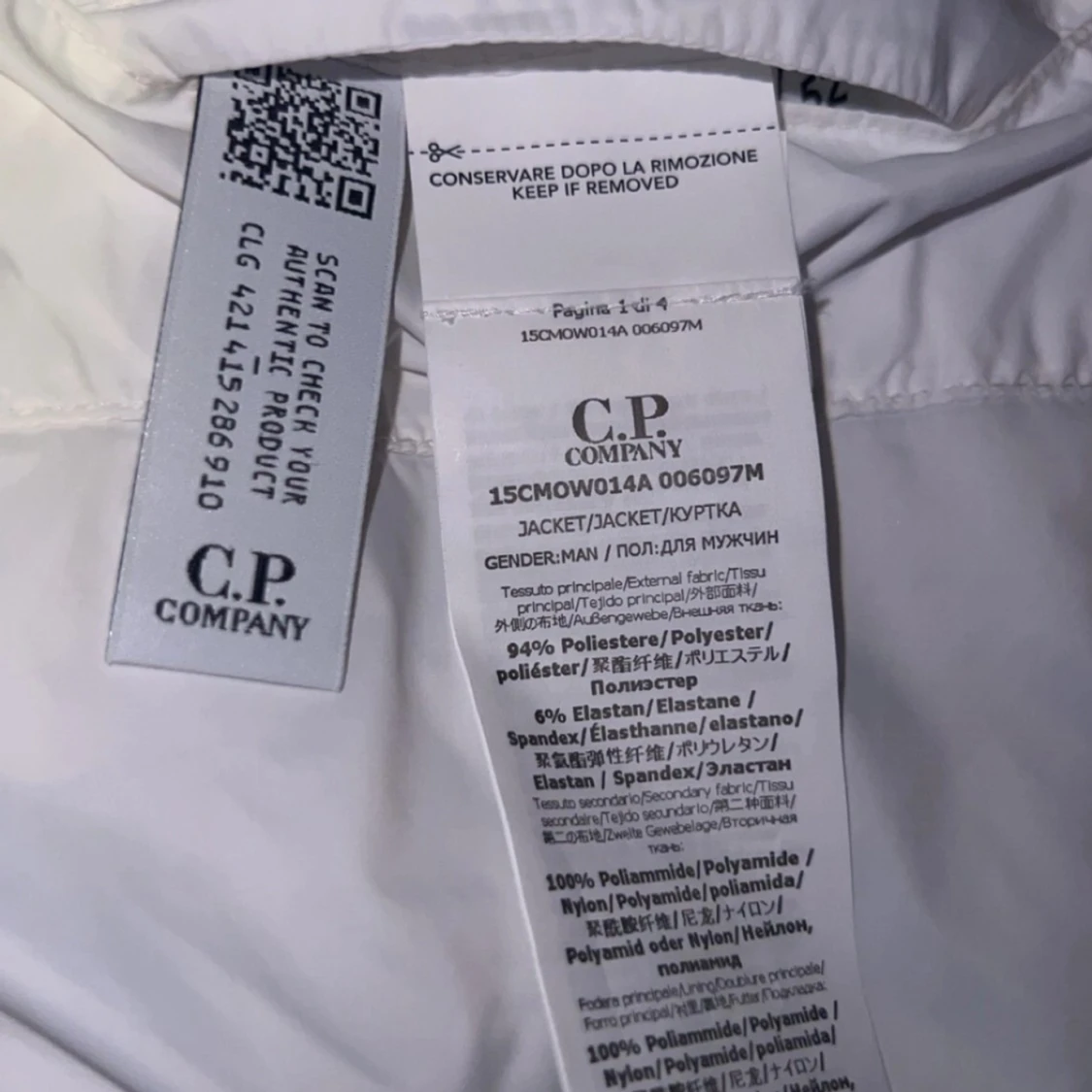 Vit pufferjacka från C.P. Company - 91