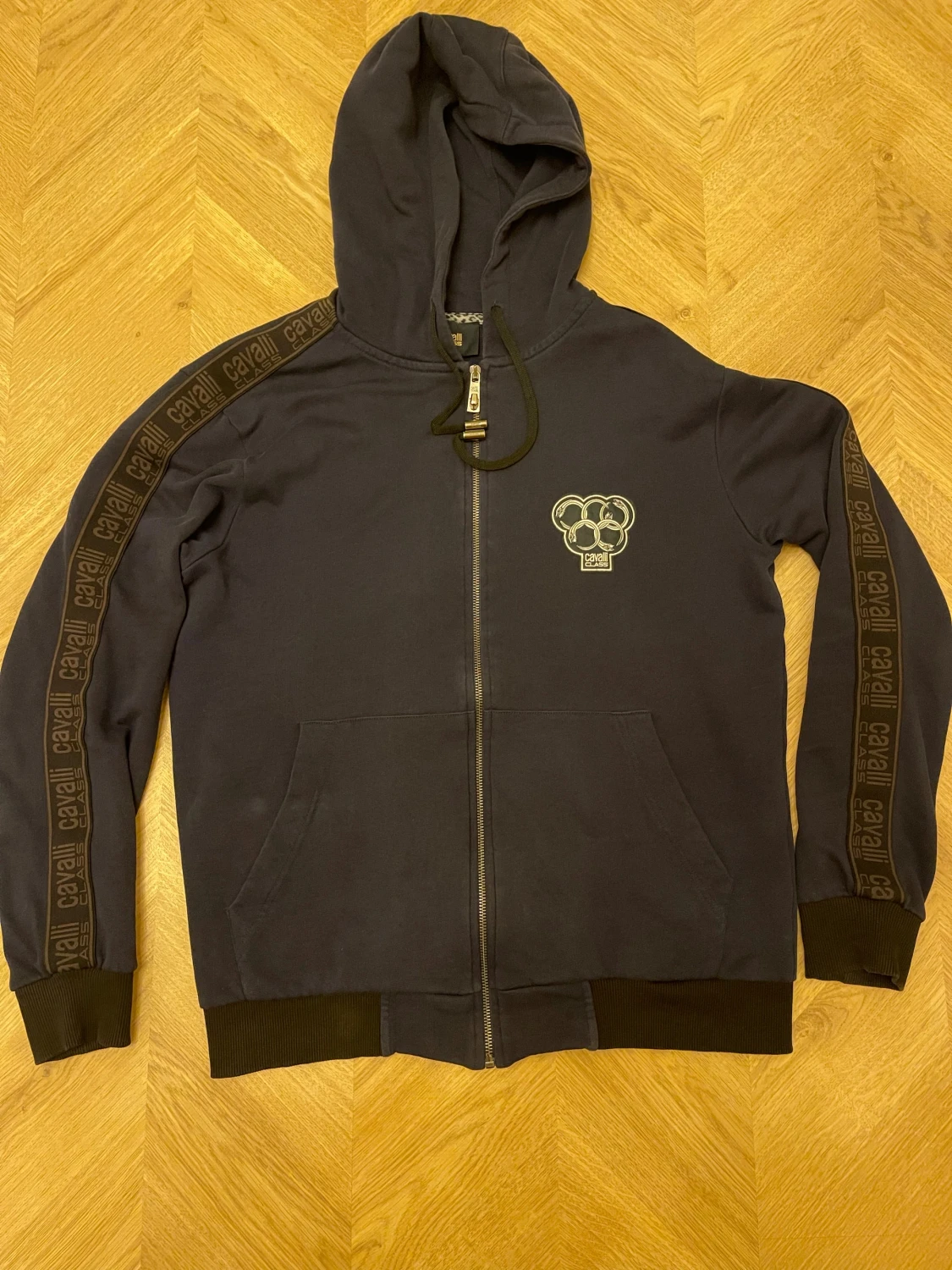 Mörkblå  hoodiejacka från Cavalli Class - 1