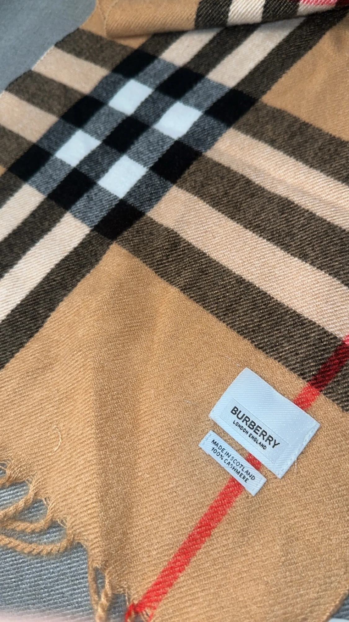 Burberry rutig halsduk i kashmir - 2