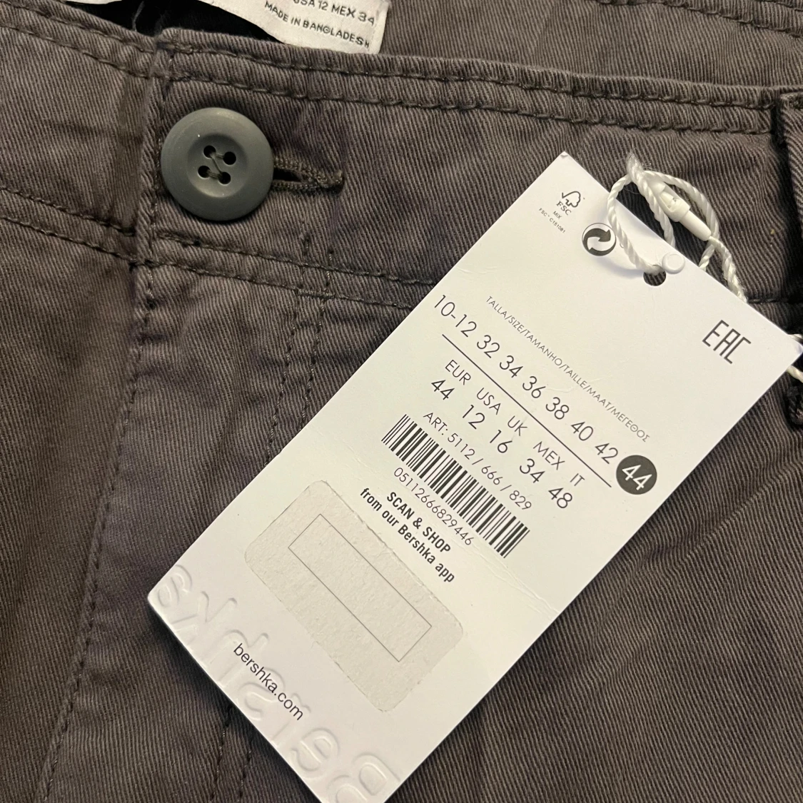 Grå cargobyxor från Bershka - 1