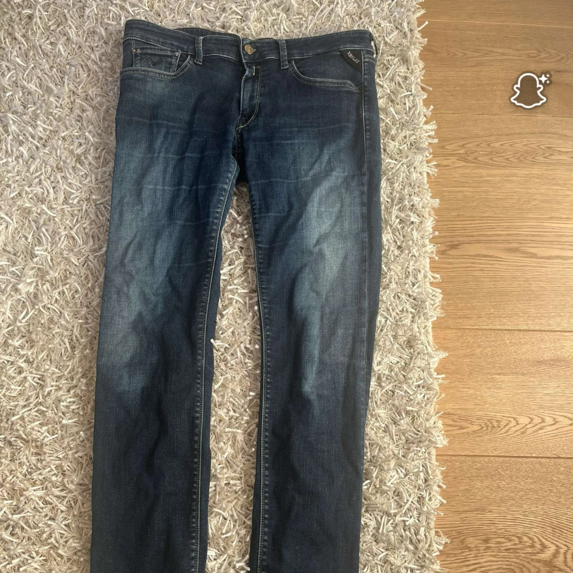 Mörkblå Replay jeans straight fit