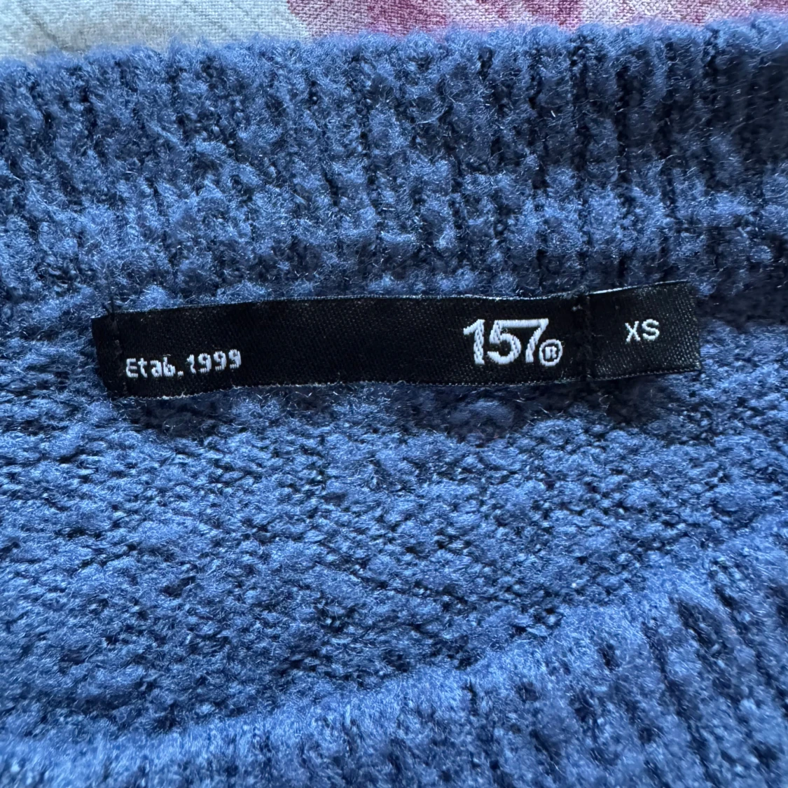 Blå stickad tröja från 157 - 2