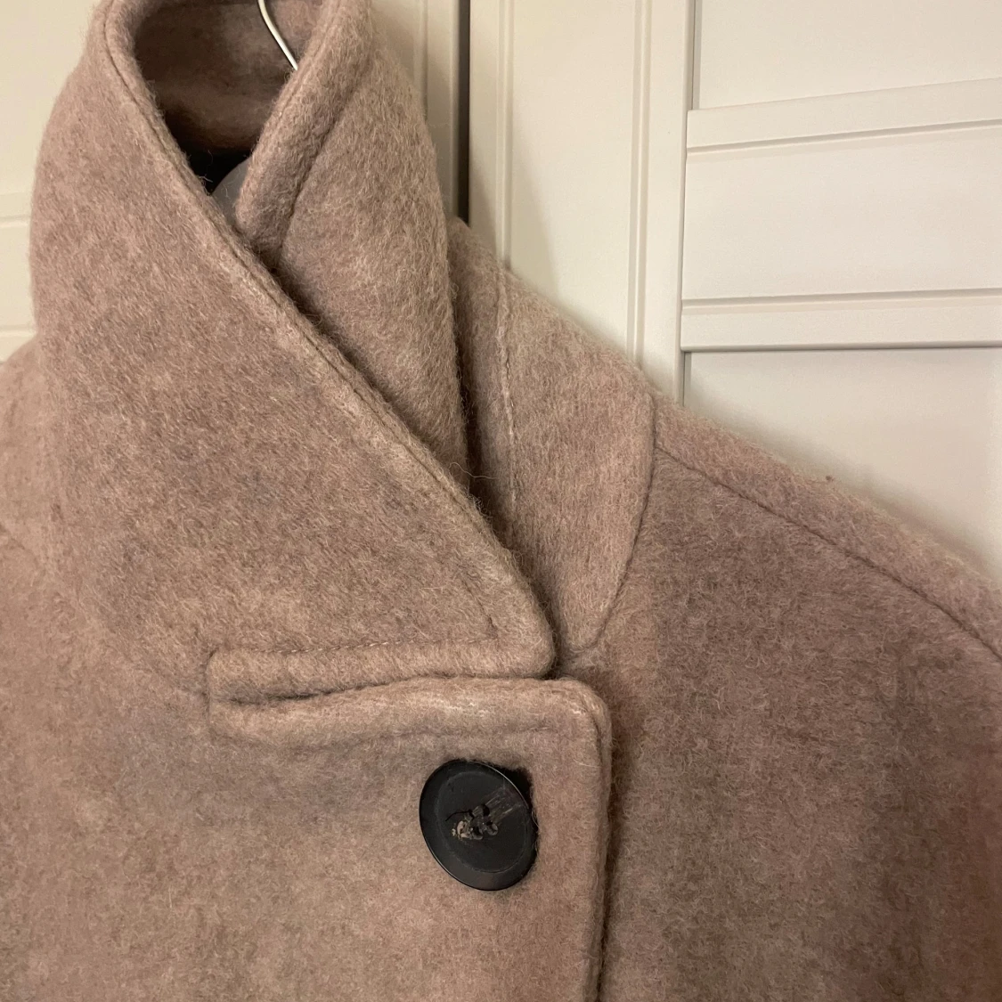 Beige ullkappa från Zara, stl S - 1
