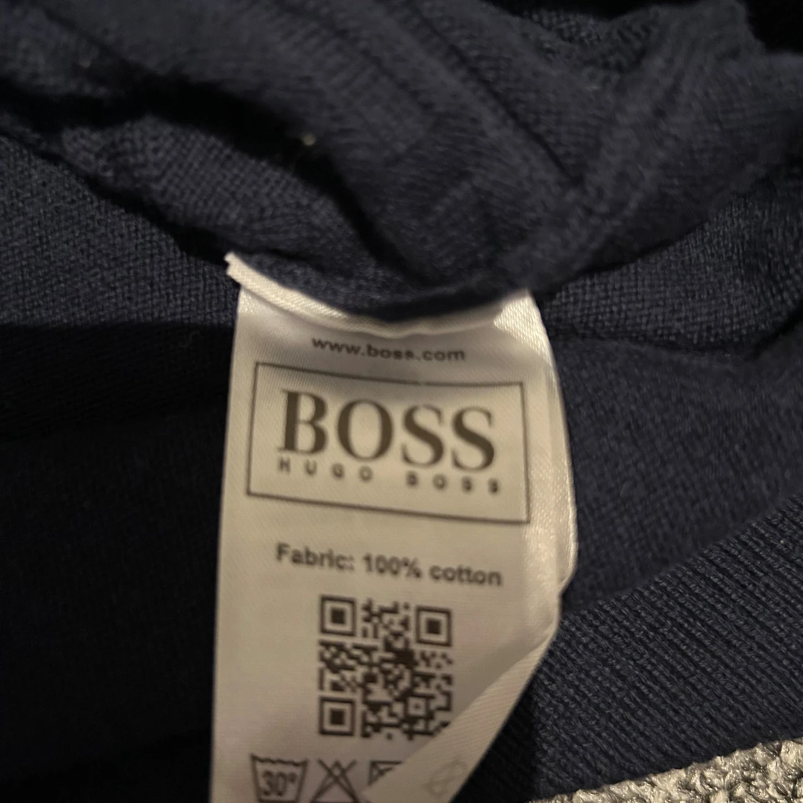 HUGO BOSS stickad tröja mörkblå - 4