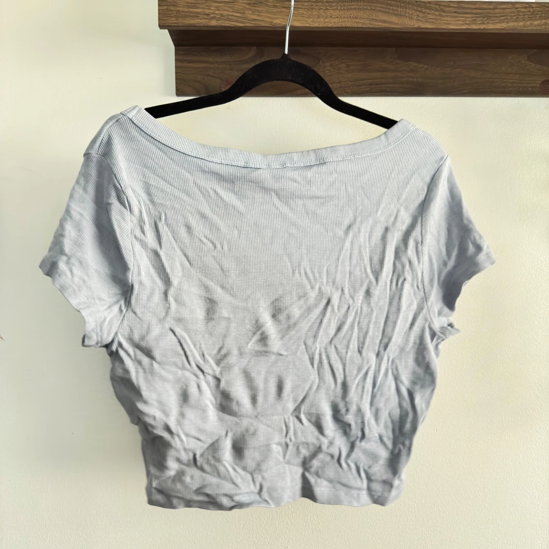 Crop top tshirt babyblå - 1