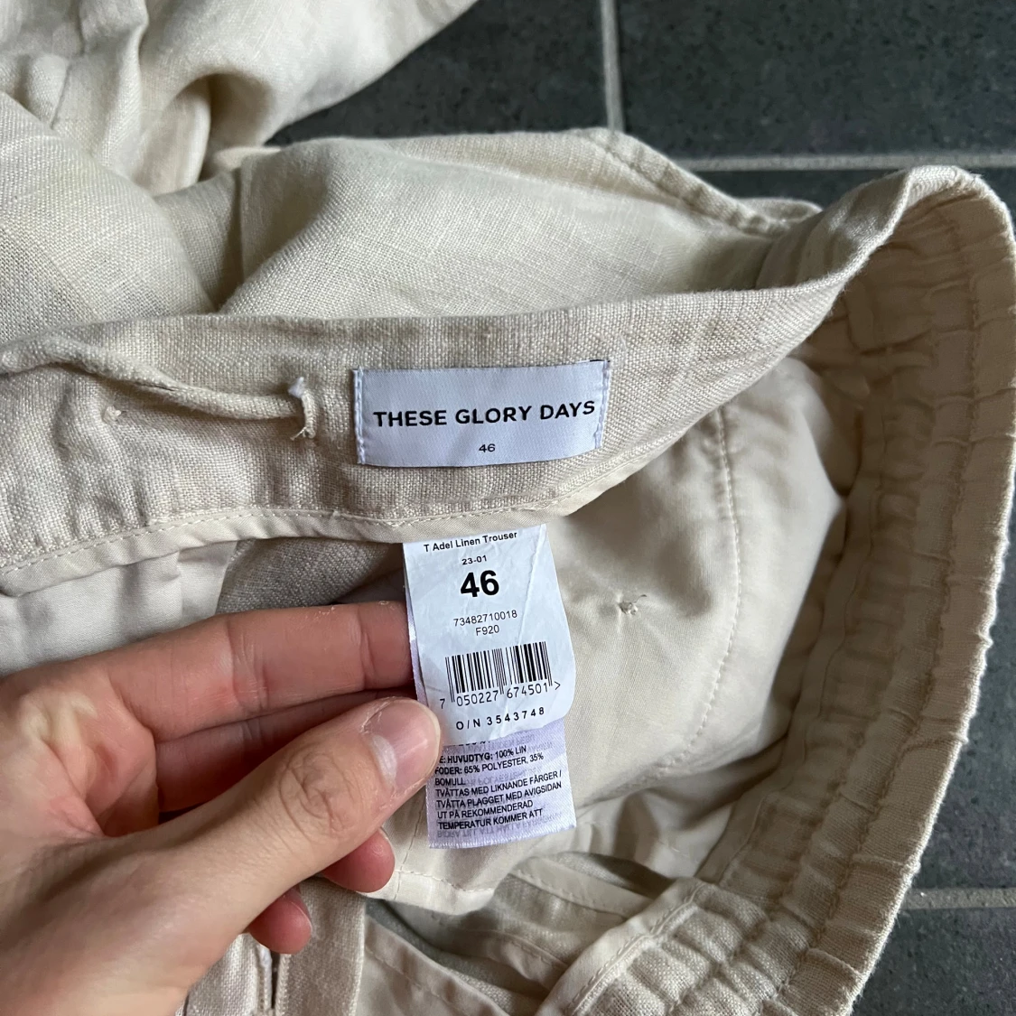 Beiga linnebyxor från These Glory Days - 3