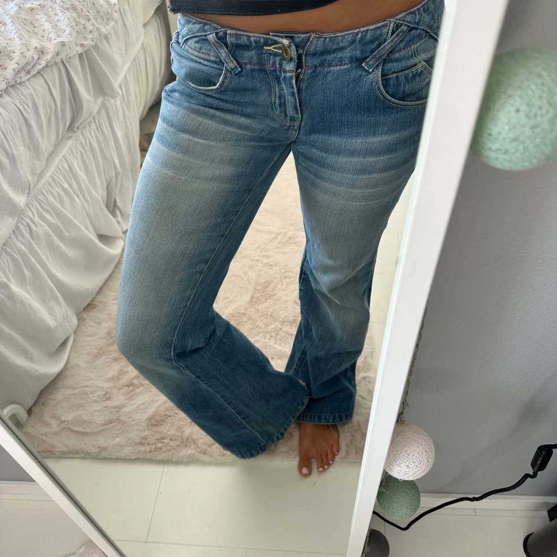 Blåa bootcut jeans från Reporter