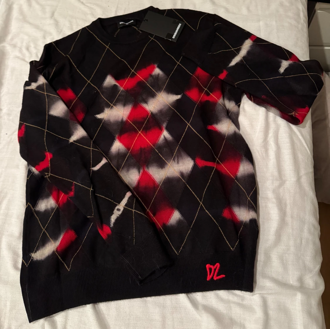 Svart rutig stickad tröja från Dsquared2 - 1
