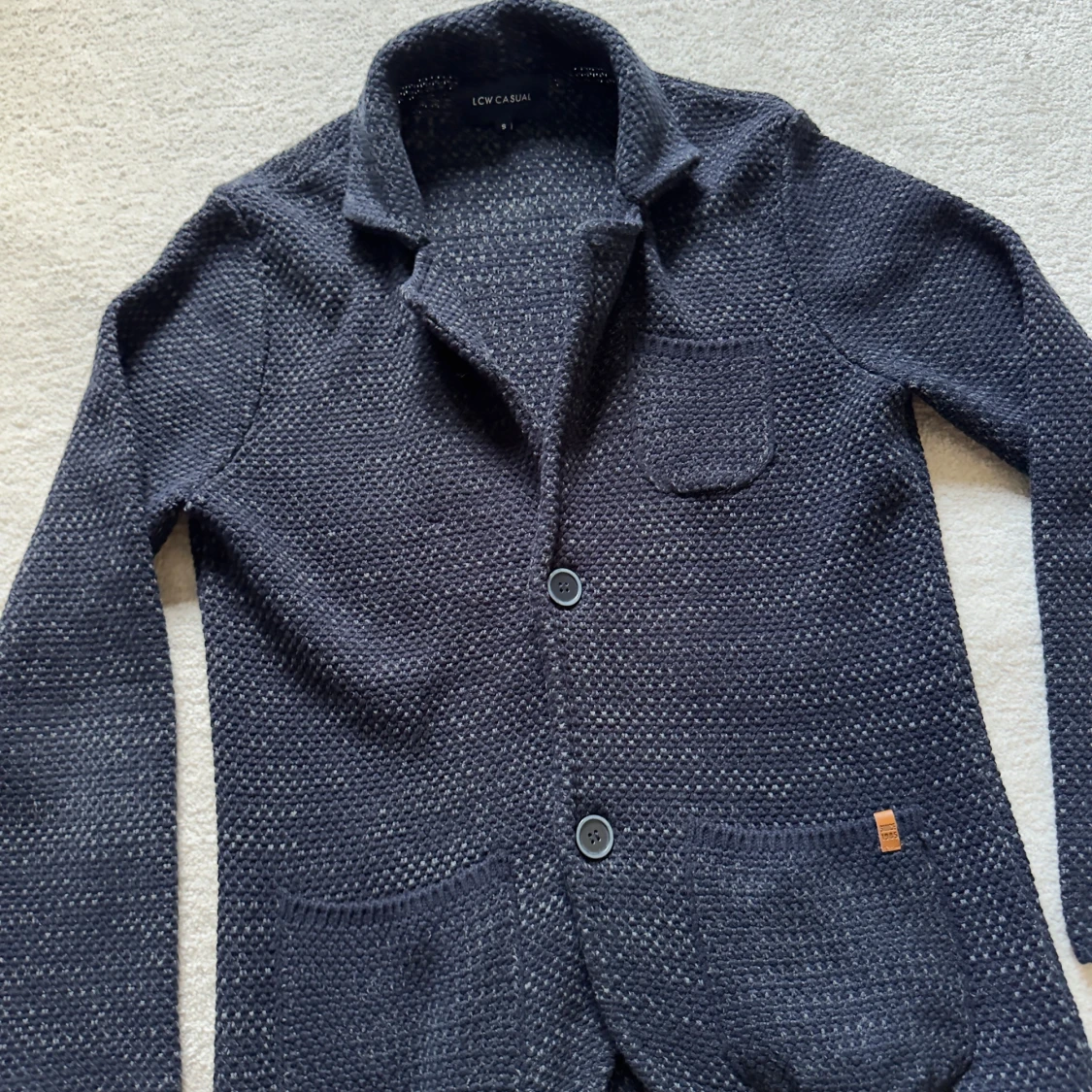 Mörkblå stickad kofta från LCW Casual - 1