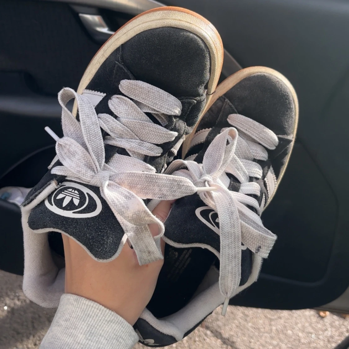 Adidas Campus svarta sneakers mocka - 2