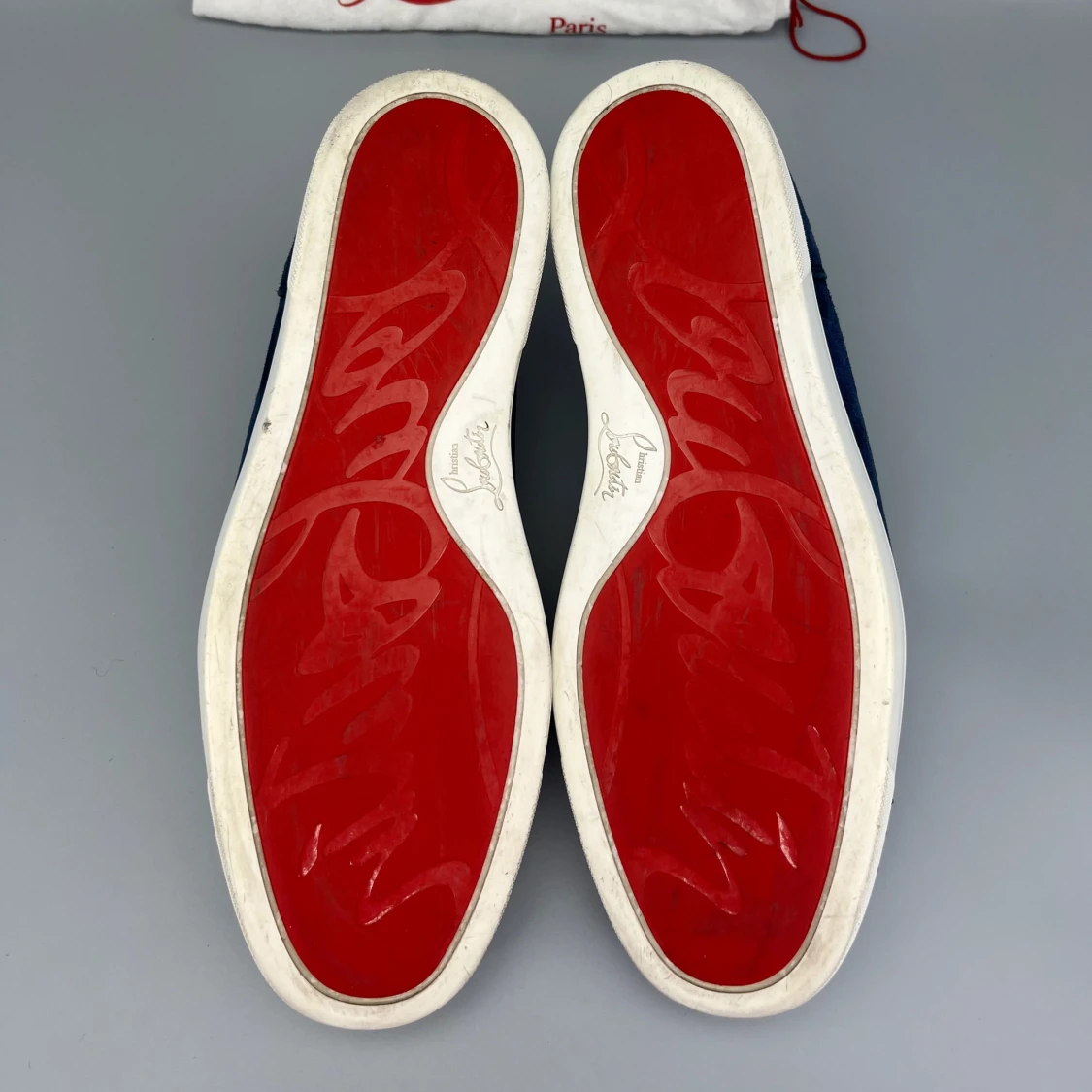 Christian Louboutin Louis Junior Spikes Sneaker Navy - 4