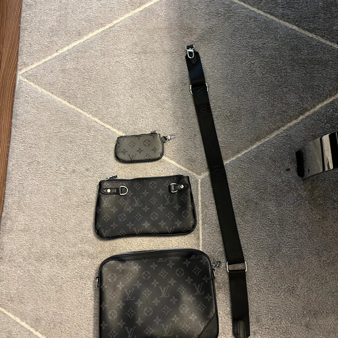  svart axelväska set - 1