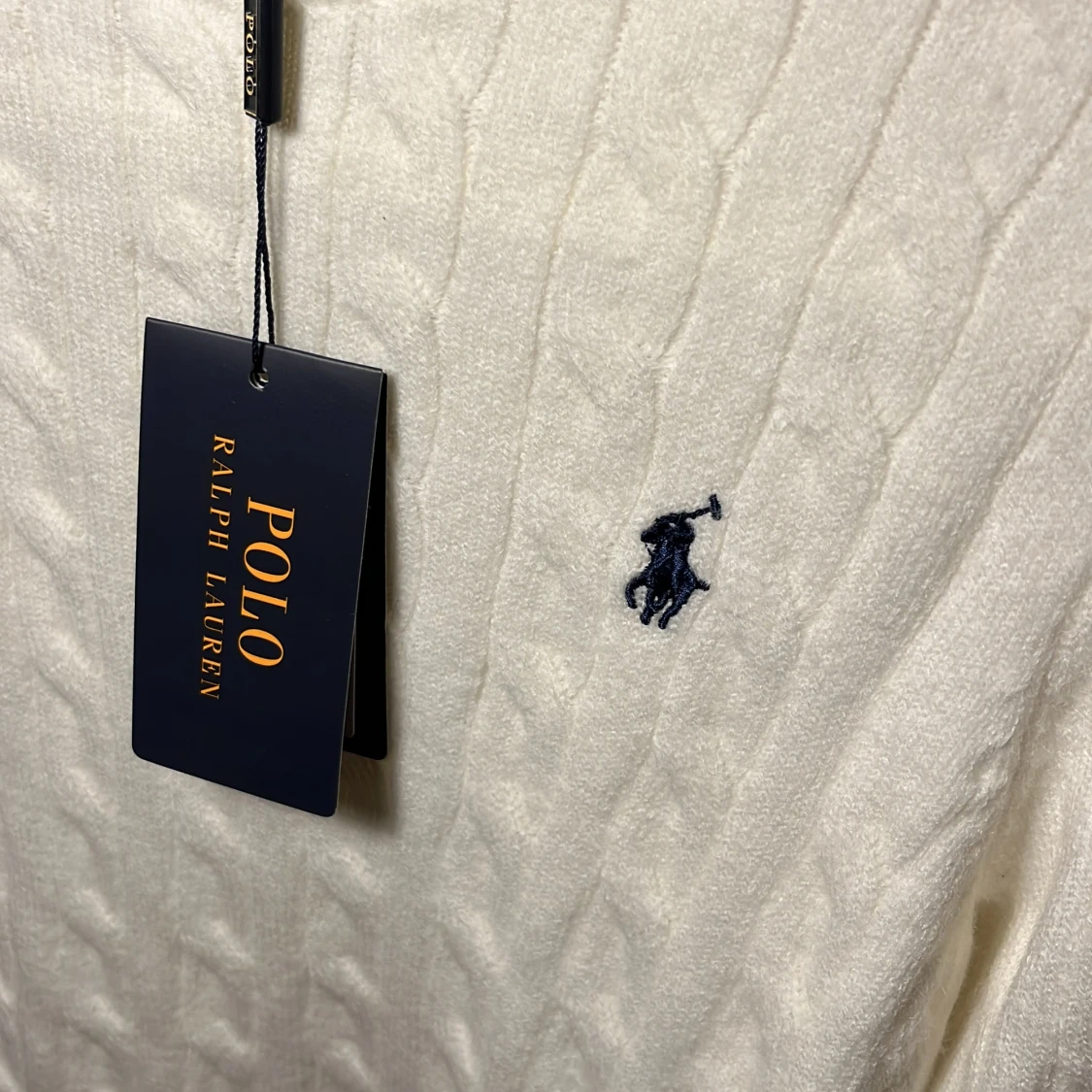 Vit kabelstickad tröja Polo Ralph Lauren - 3