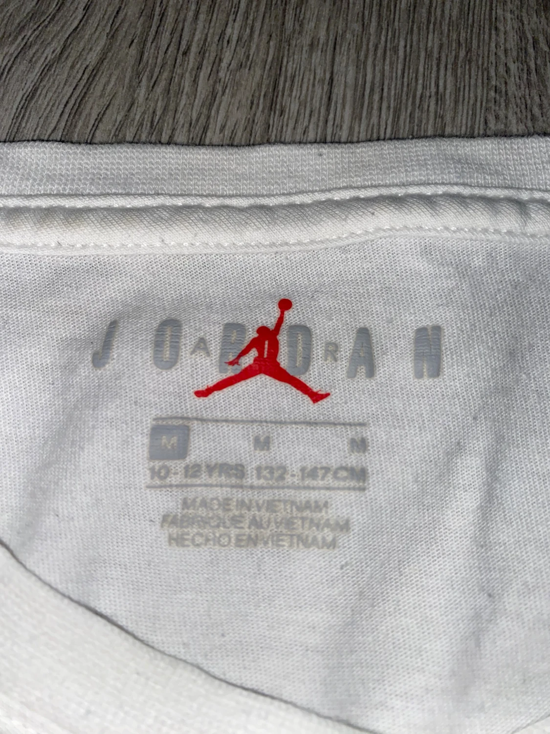 Vit Jordan t-shirt med stor logga - 2