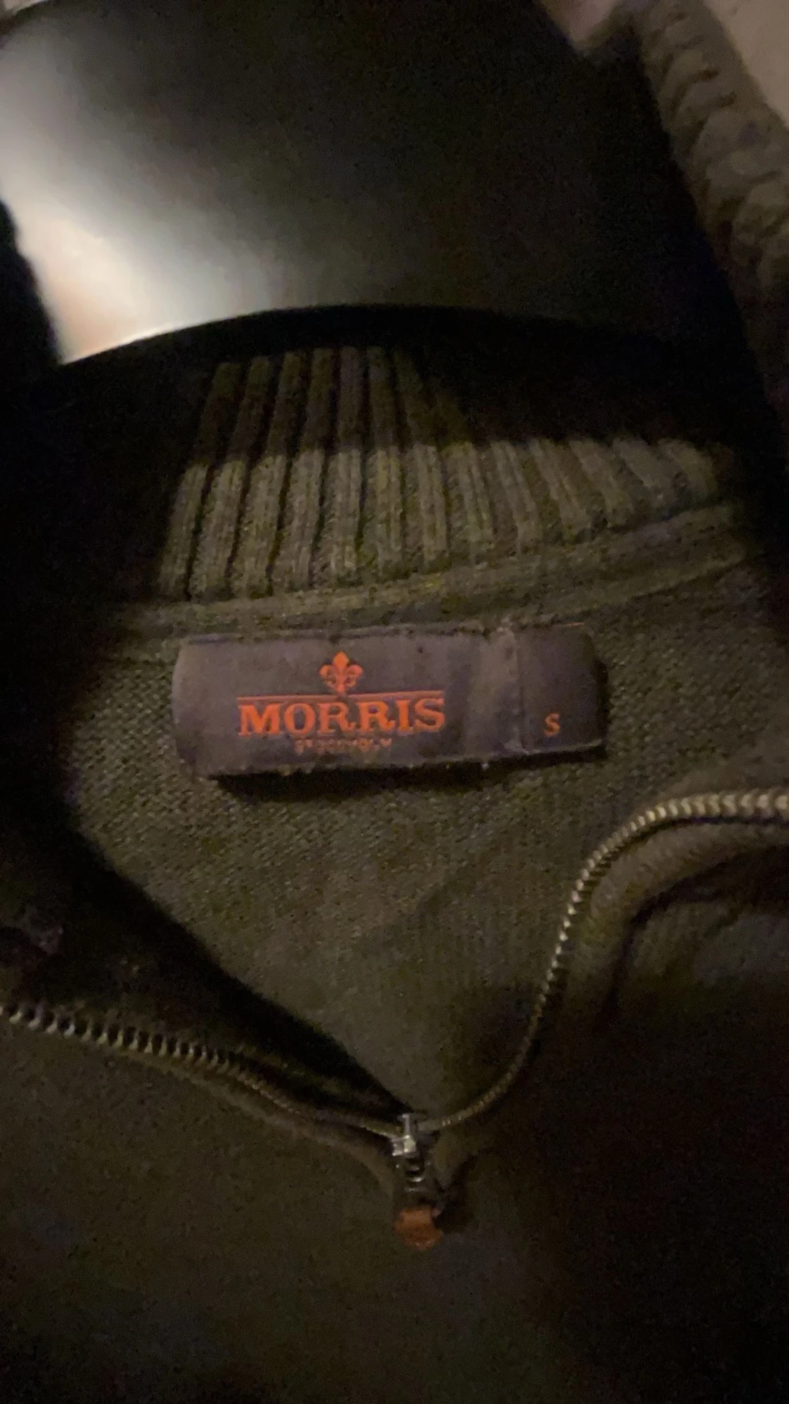 Olivgrön Morris half zip tröja - 1
