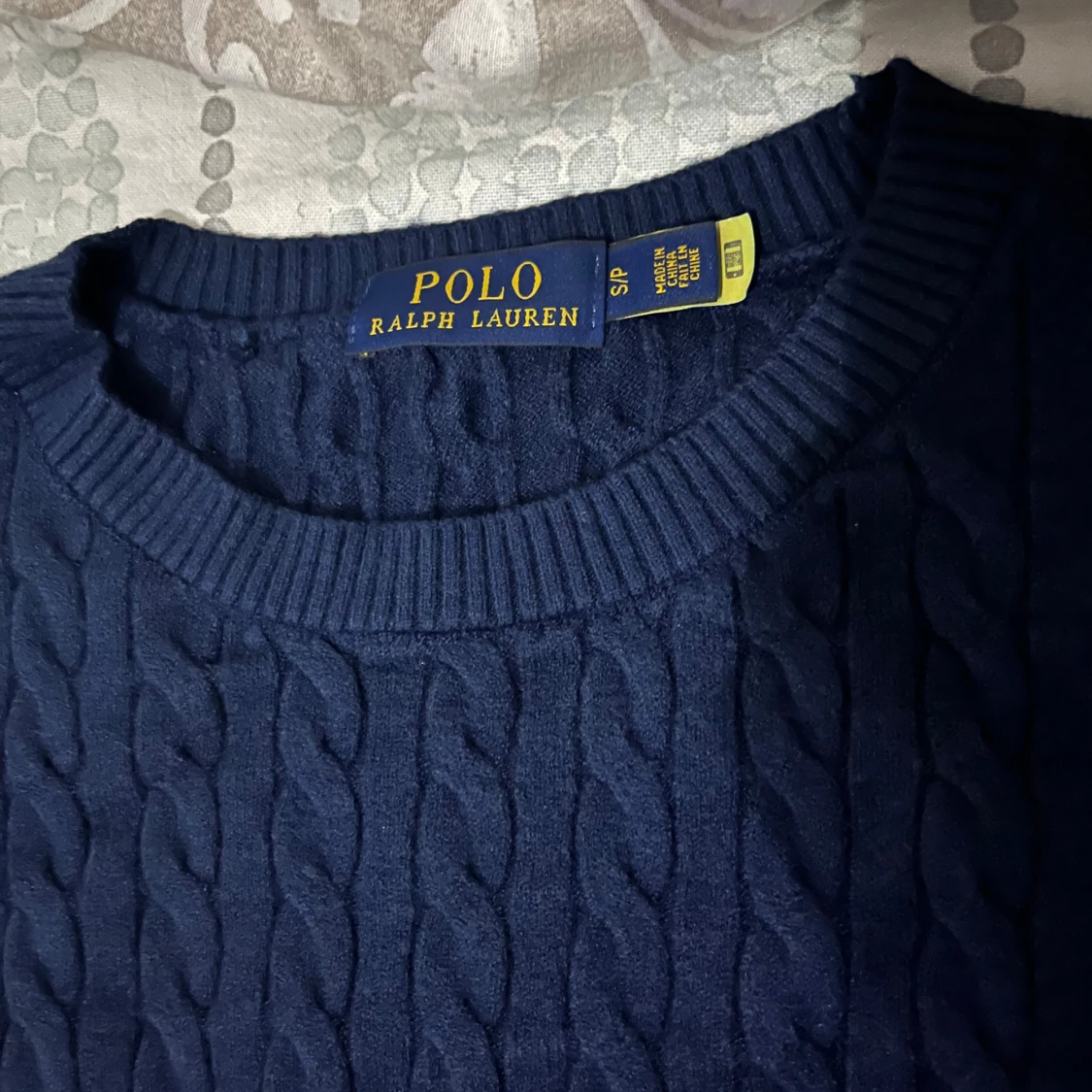 Marinblå stickad tröja från Polo Ralph Lauren - 1