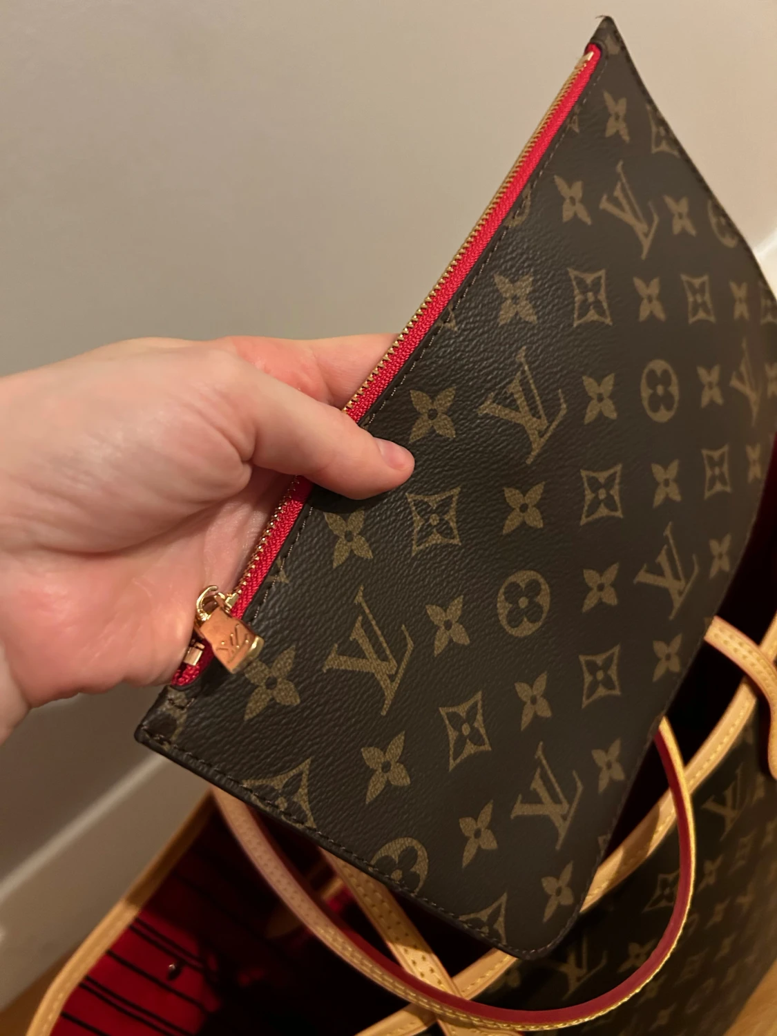 Läder monogram väska - 4