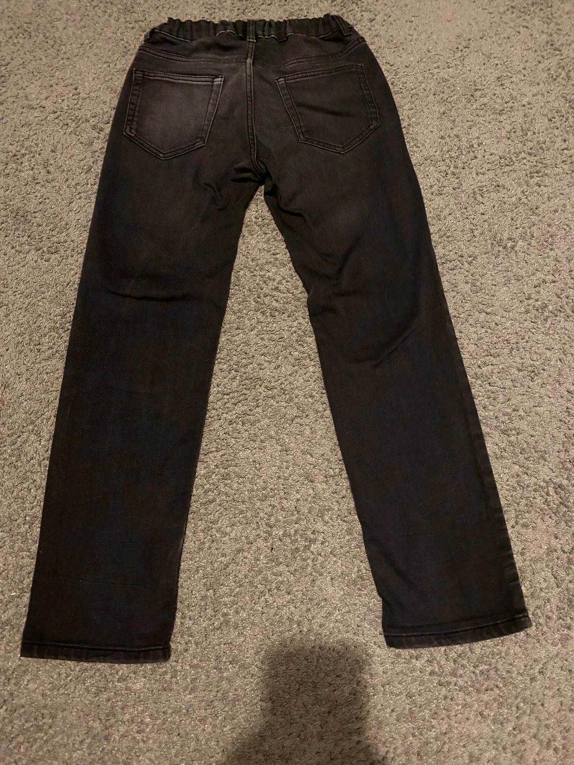 Svarta jeansbyxor från Lindex, strl 152 - 2