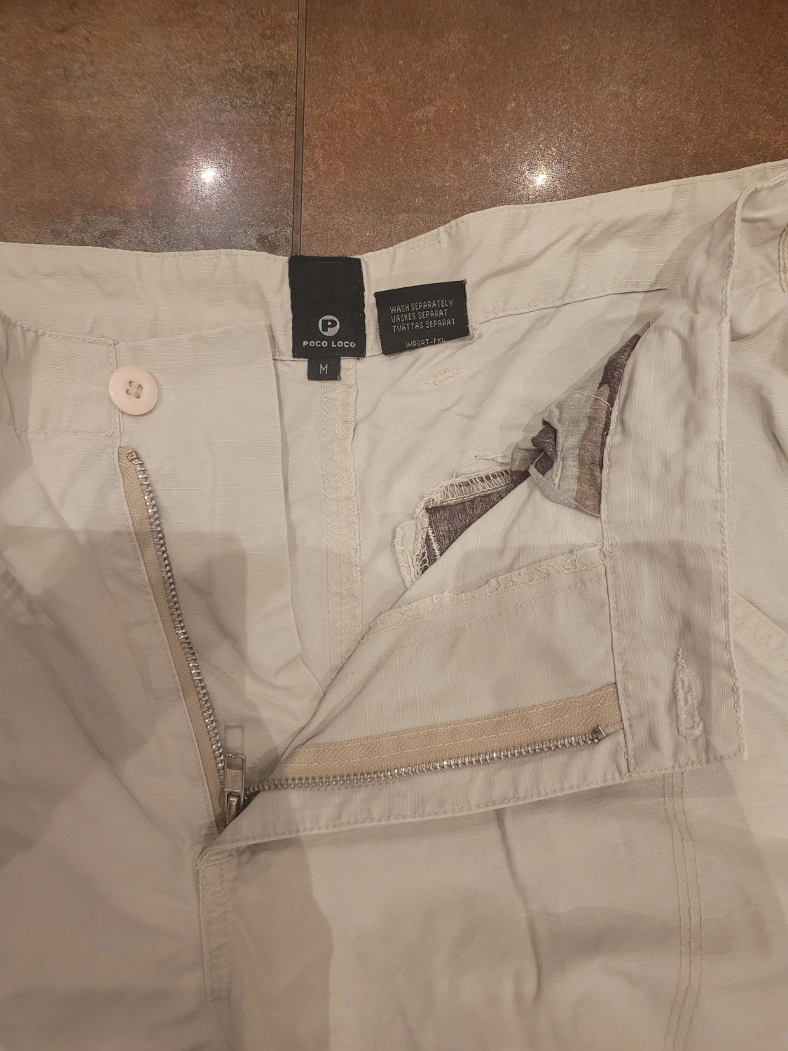 Vita cargopants från Poco Loco M - 1