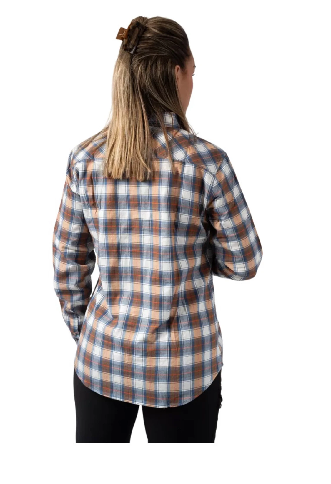 Rutig långärmad skjorta  - 1