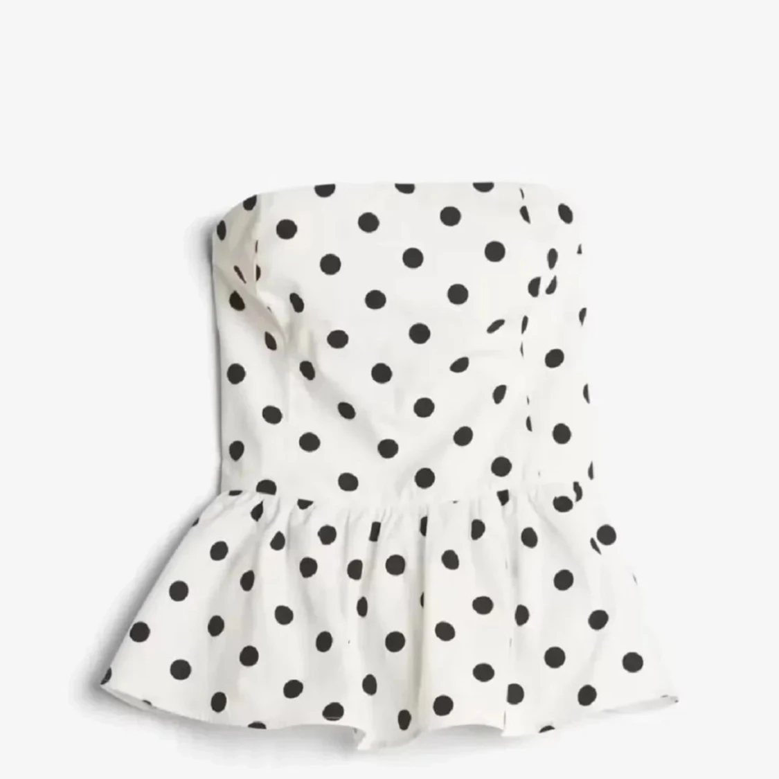 Vit prickig bandeau tubtopp - 1