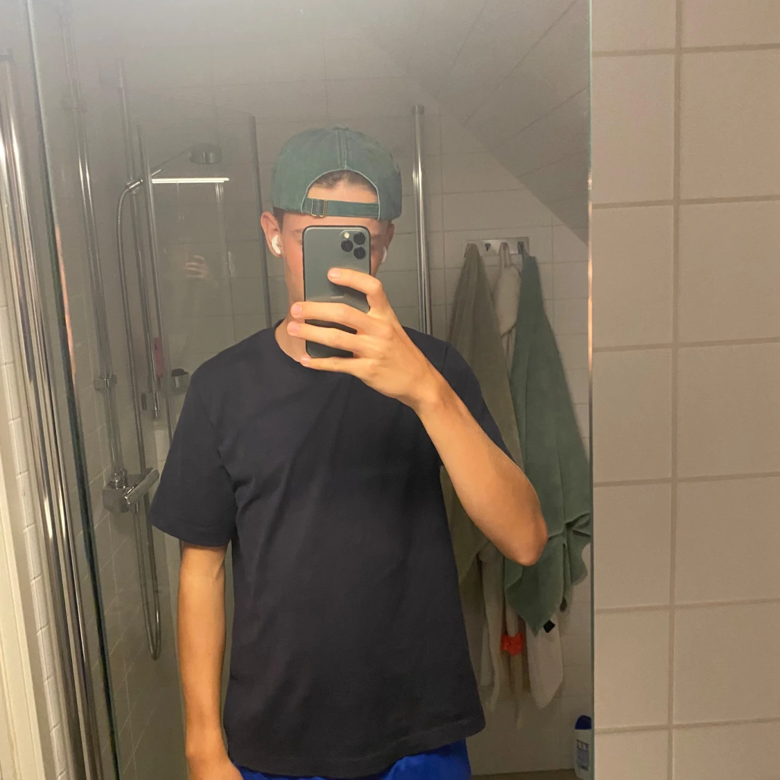 Grön keps med palmtryck - 3