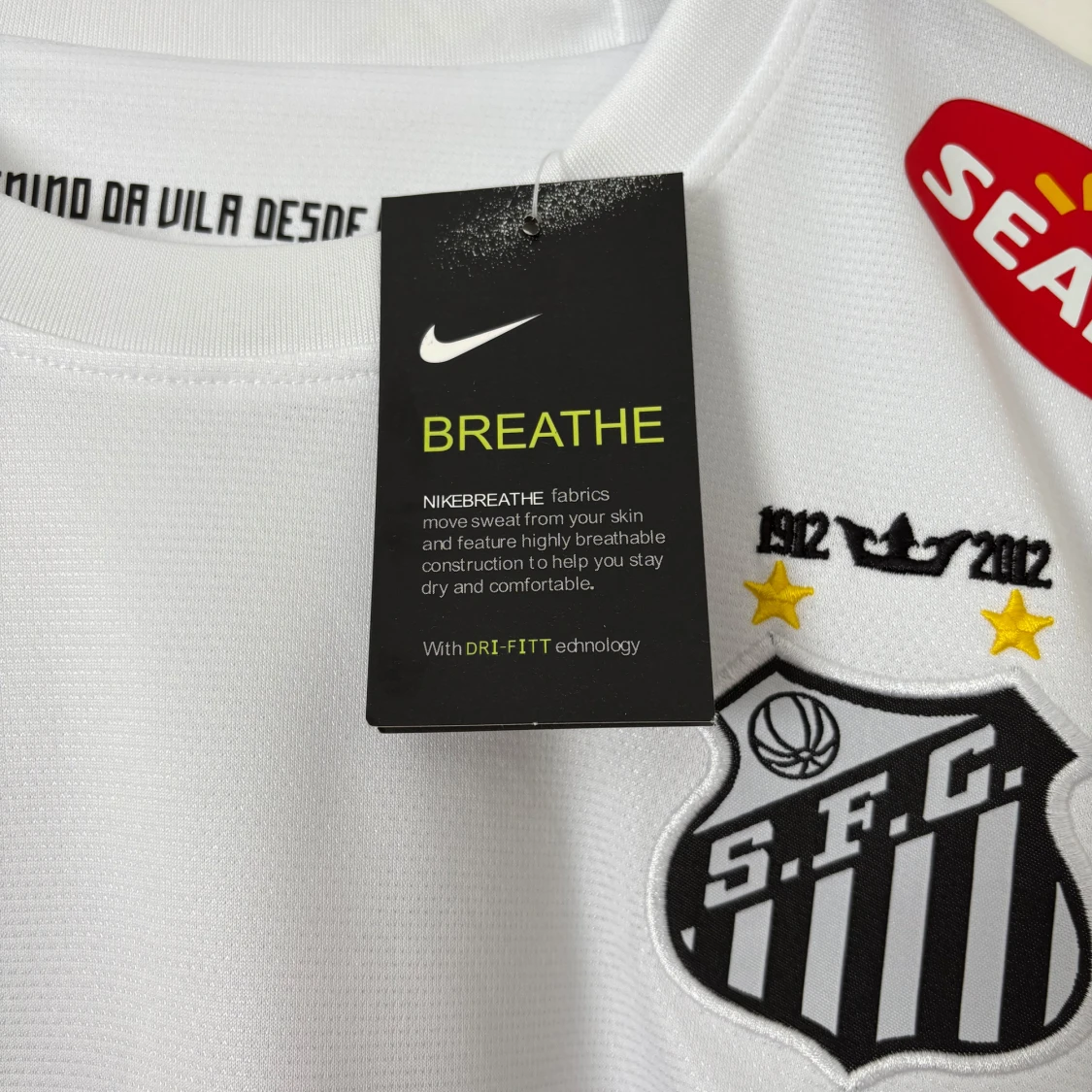 Santos Neymar Jr 11 vit fotbollströja Nike - 2