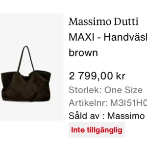 Massimo Dutti Väska  - Fin kvalitet! I mocka 