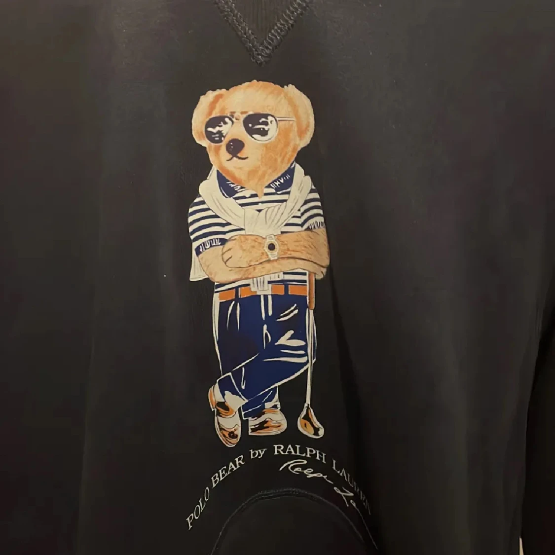 Mörkblå Polo Bear hoodie från Ralph Lauren - 2