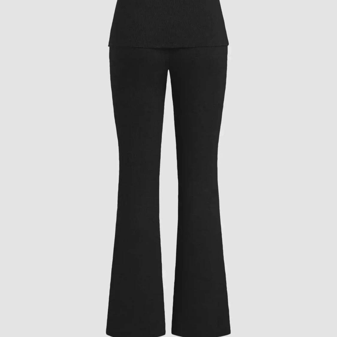 Svarta bootcut mjukisbyxor - 1