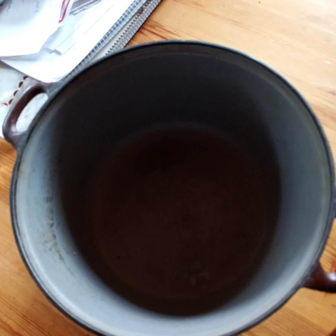 Äldre Gjutjärnsgryta utan lock 26 cm stor 