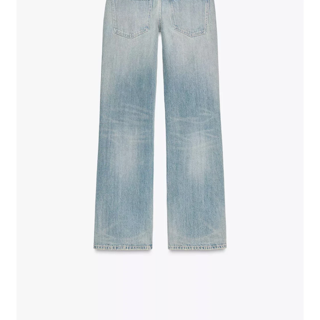 Ljusblå wide jeans med raka ben - 1