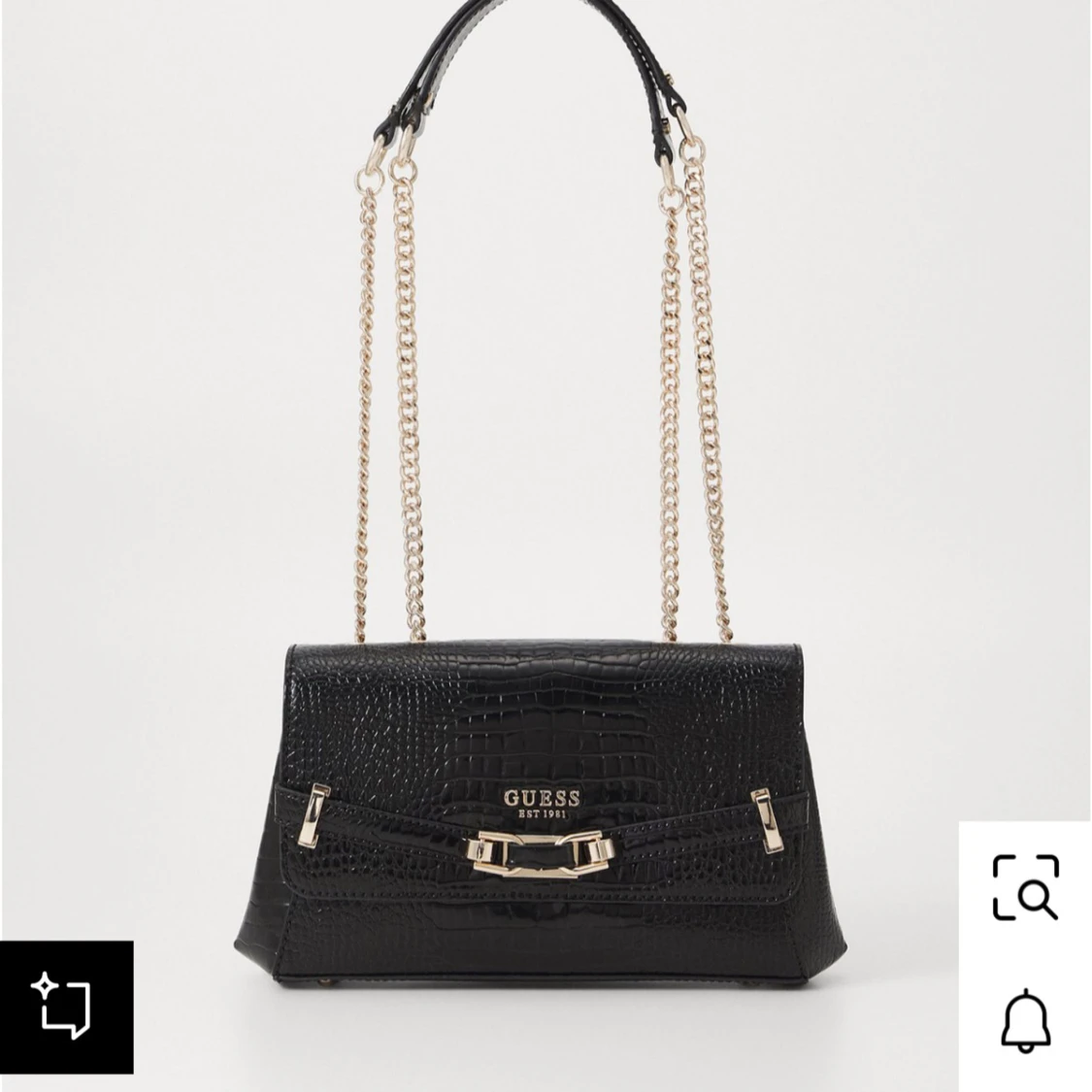 Svart axelväska från Guess med kedja - 3