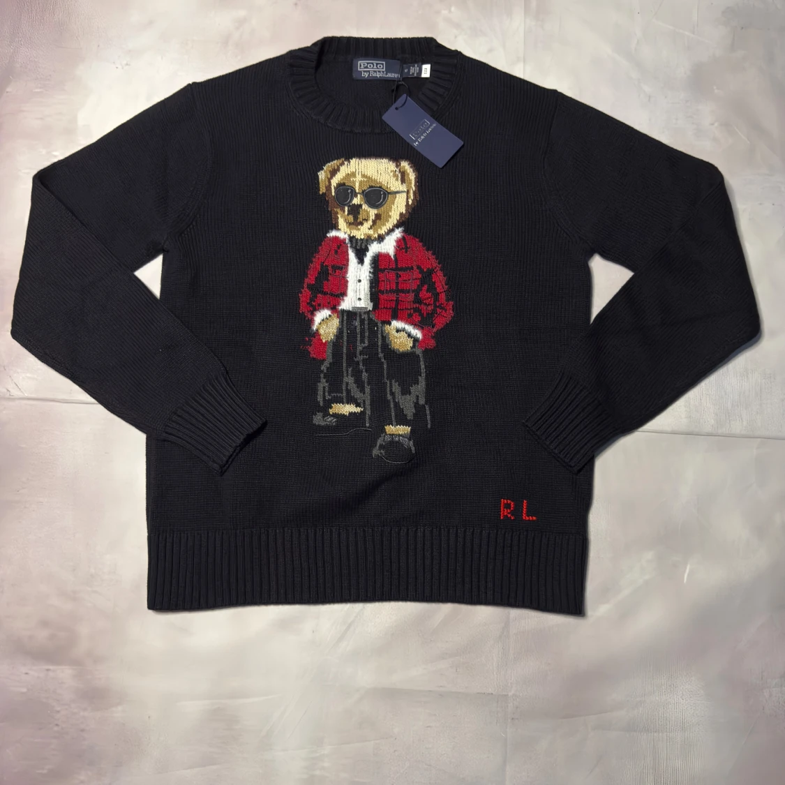 Svart stickad tröja Polo Bear Ralph Lauren