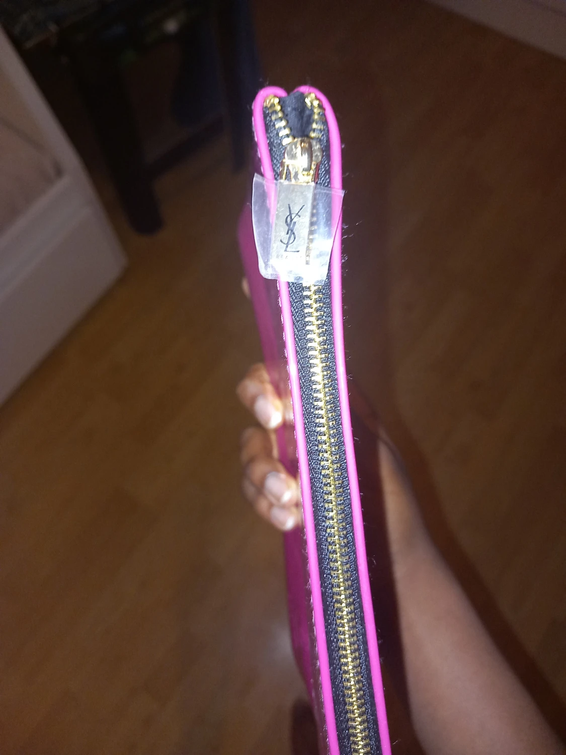 Rosa YSL kuvertväska i syntet - 3