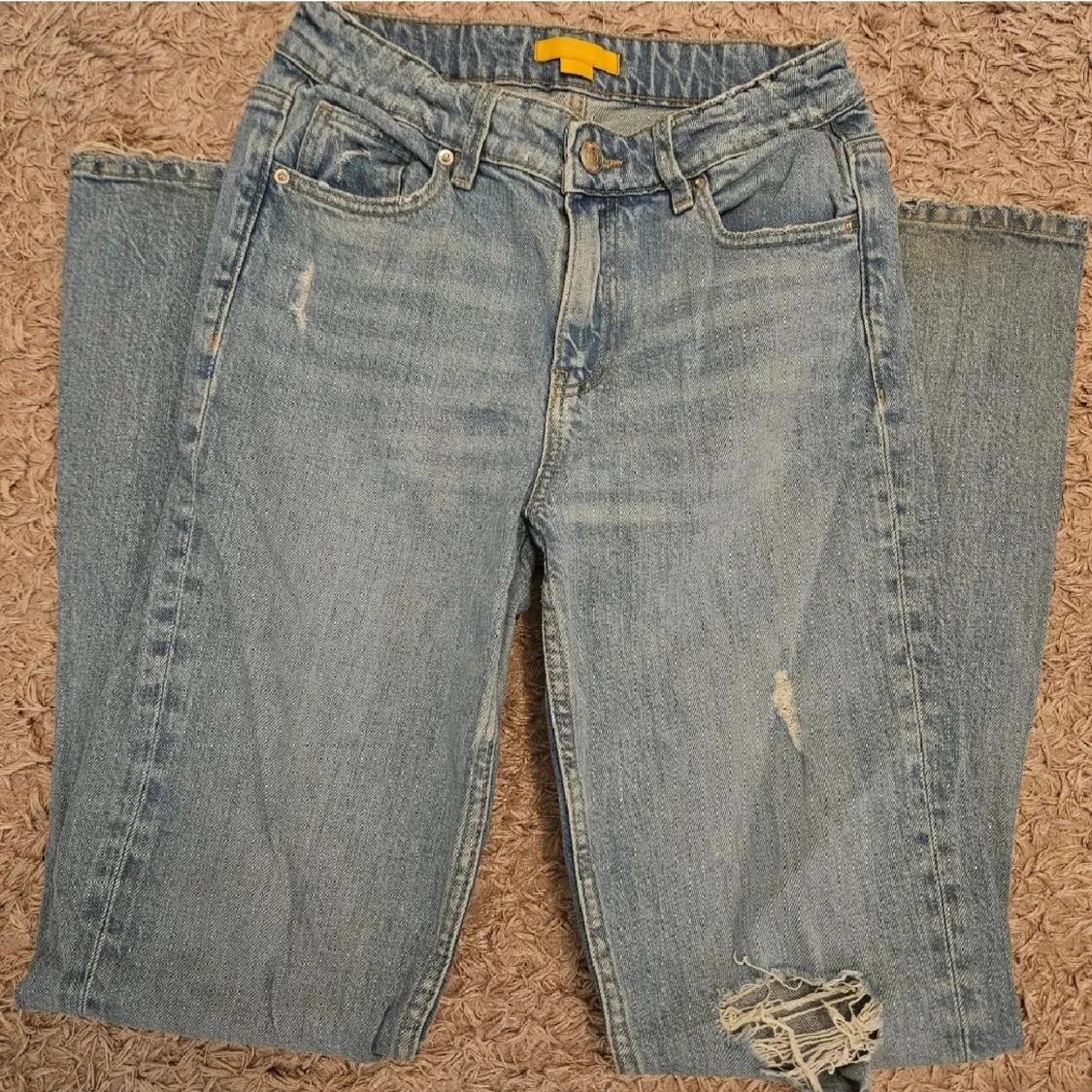 Ljusblå bootcut jeans med slitningar, Gina Tricot - 2