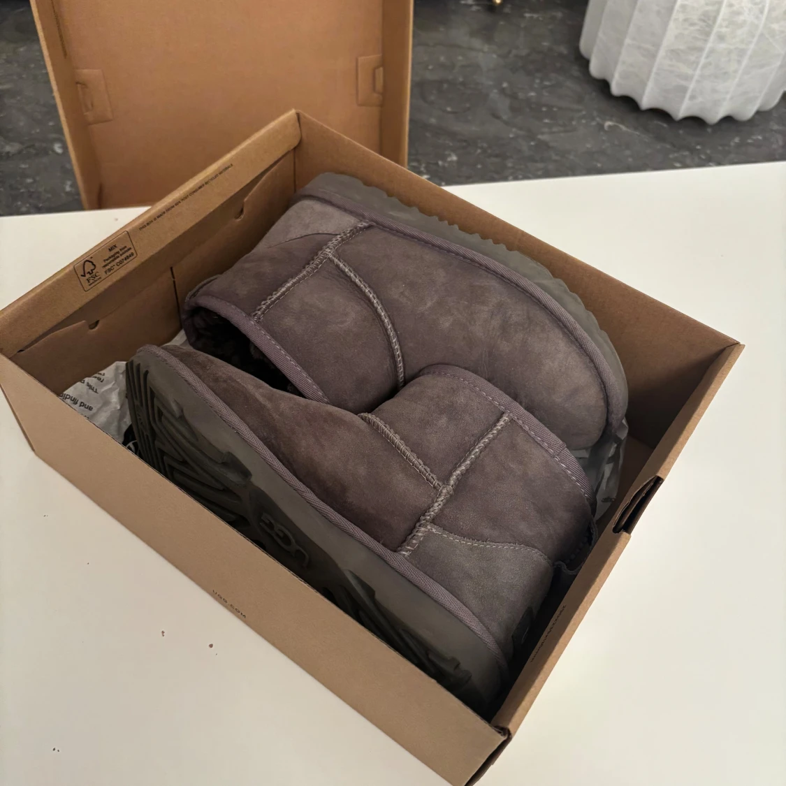 Grå UGG boots i mocka - 3