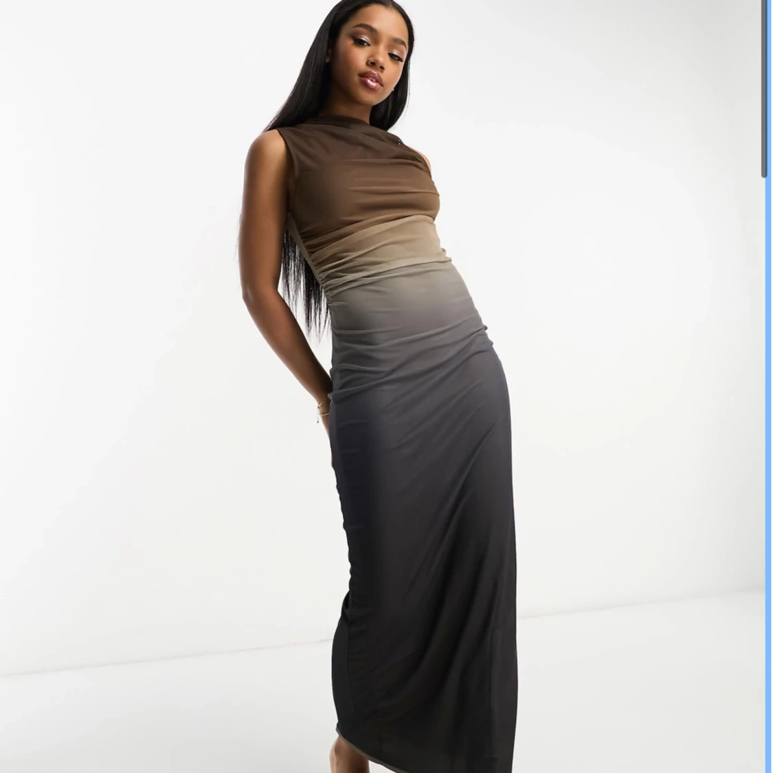 Omlott maxiklänning i mesh med ombre - 2