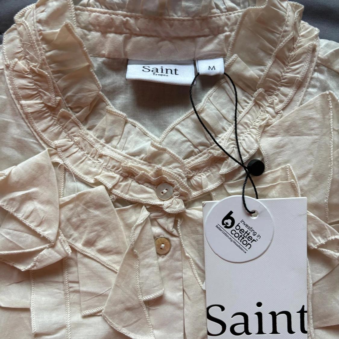 Beige volangskjorta från Saint Tropez - 1