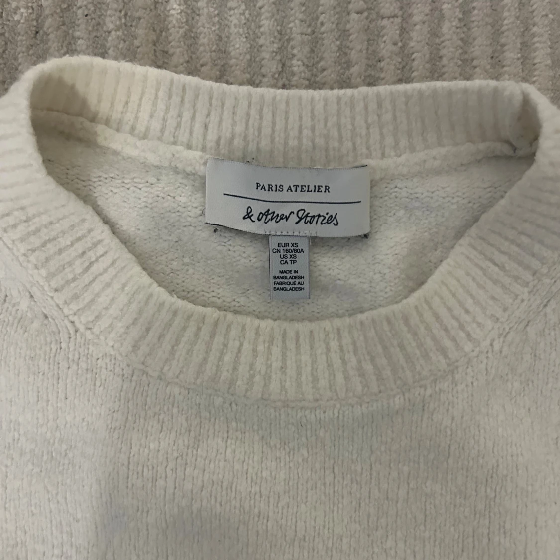 vit stickad tröja - 1