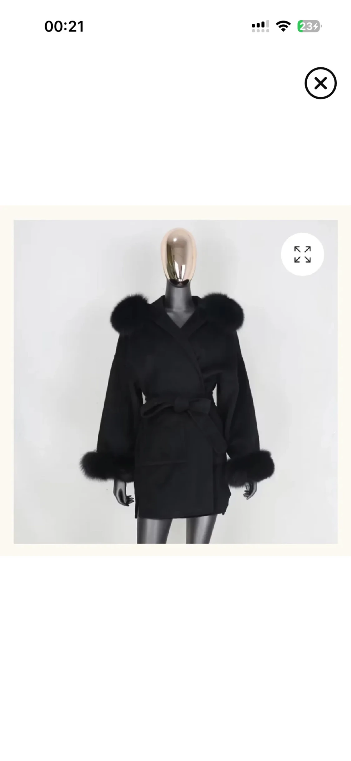 Svart pälskappa - 3