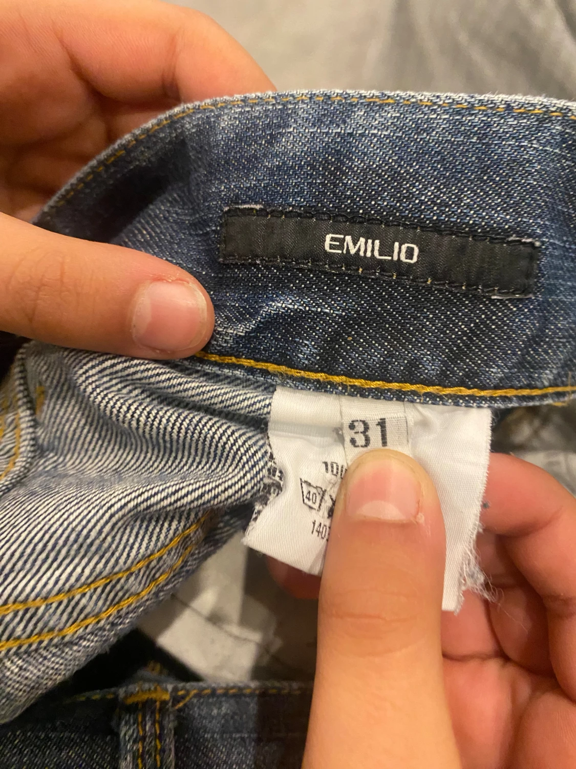 Blå jeans från Emilio, storlek 31 - 3