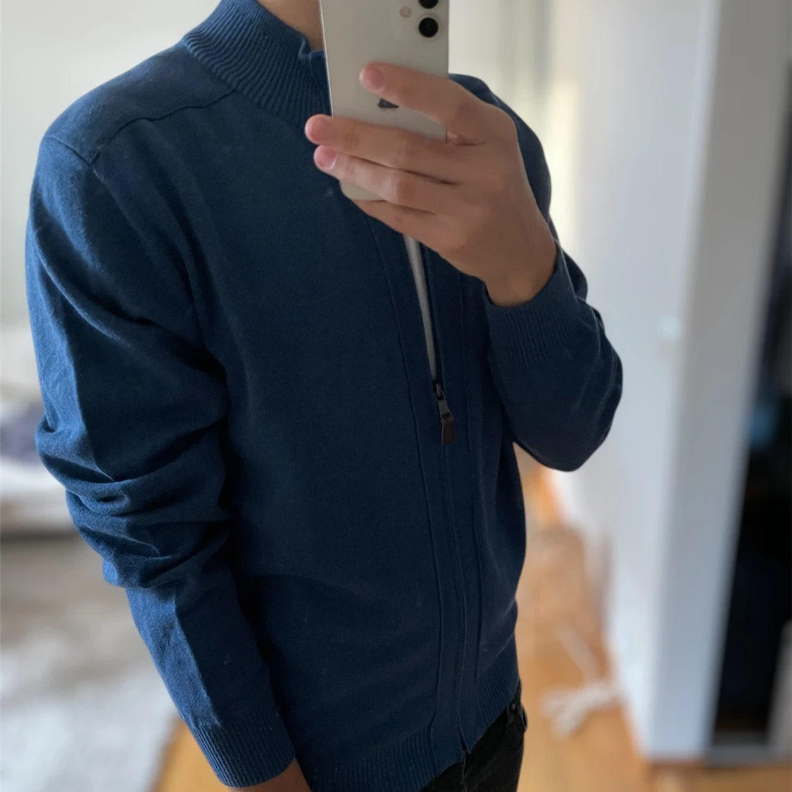 Blå zip up