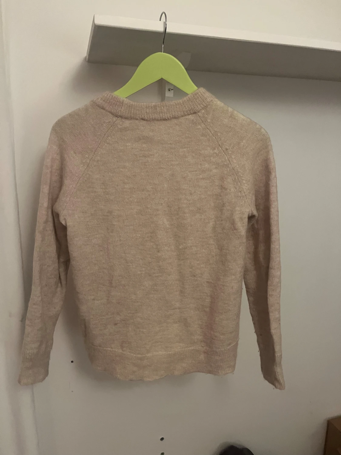 Beige stickad tröja  - 4