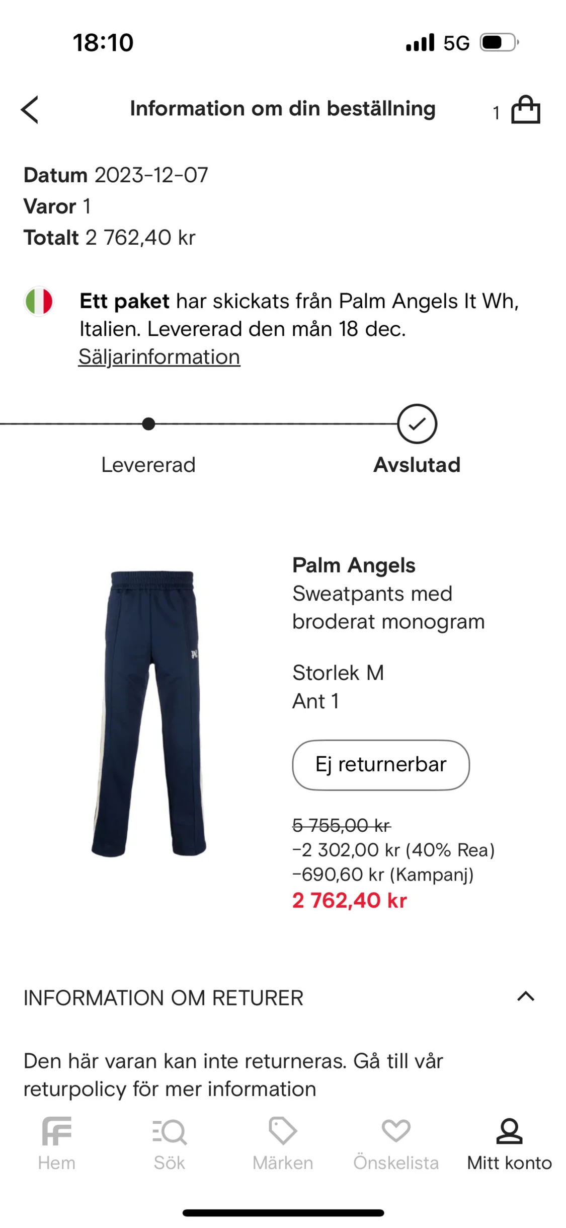 Palm Angels sweatpants med monogram - 3