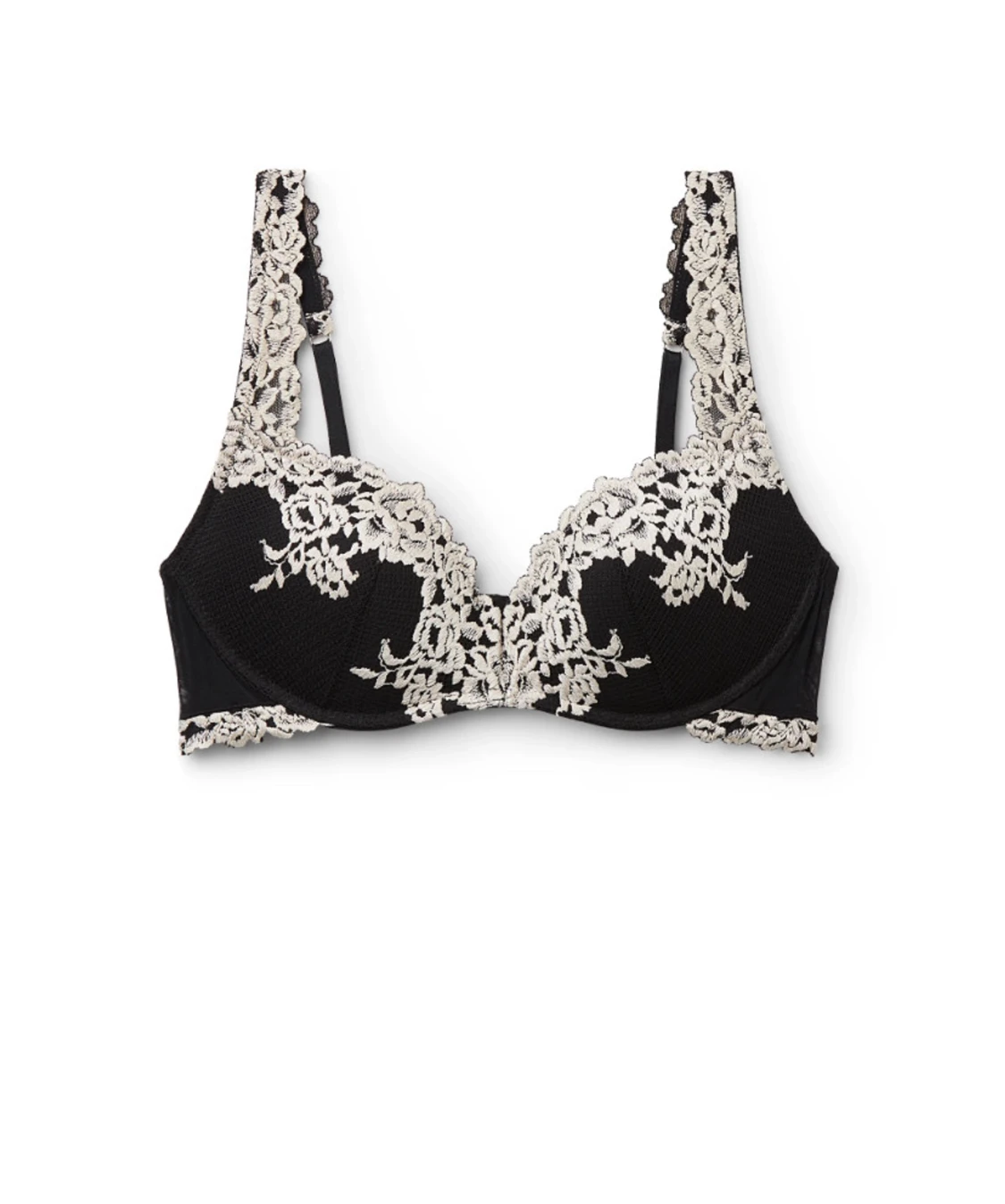 Svart bh med spetsdetaljer
