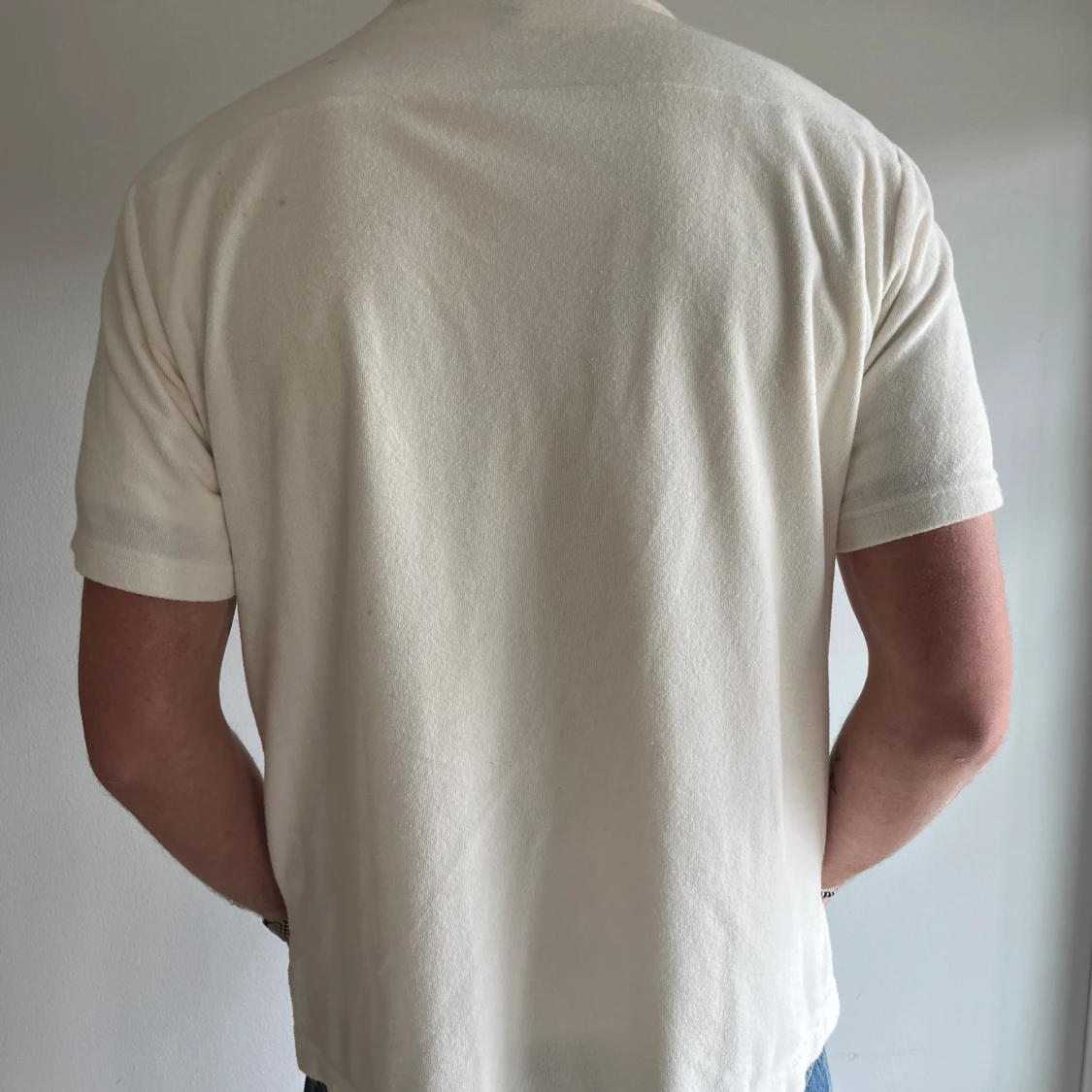 Vit frotté skjorta - 1