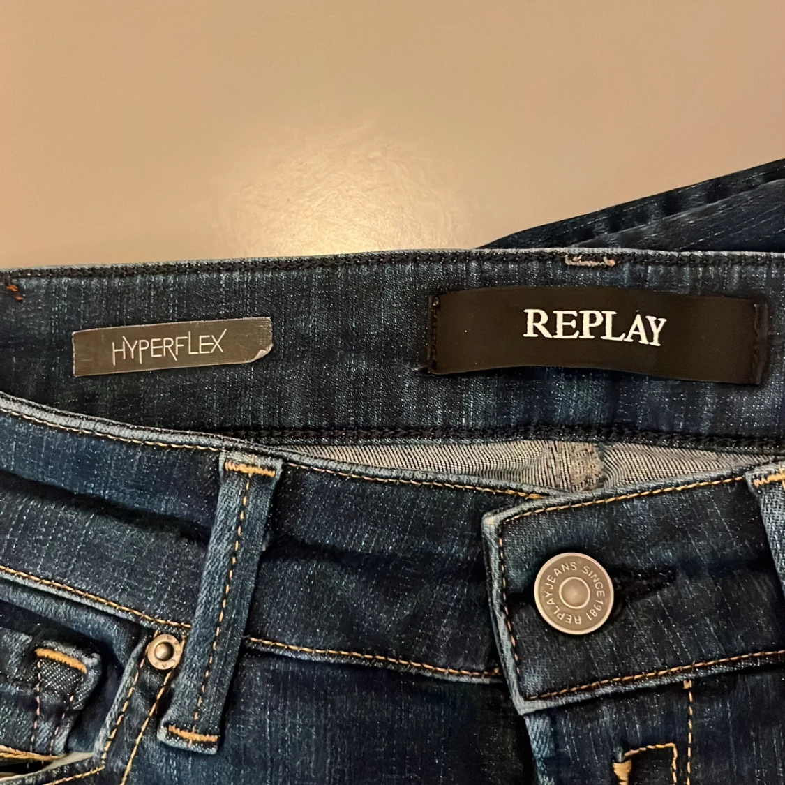 Replay Hyperflex jeans blå, stl 28 - 2