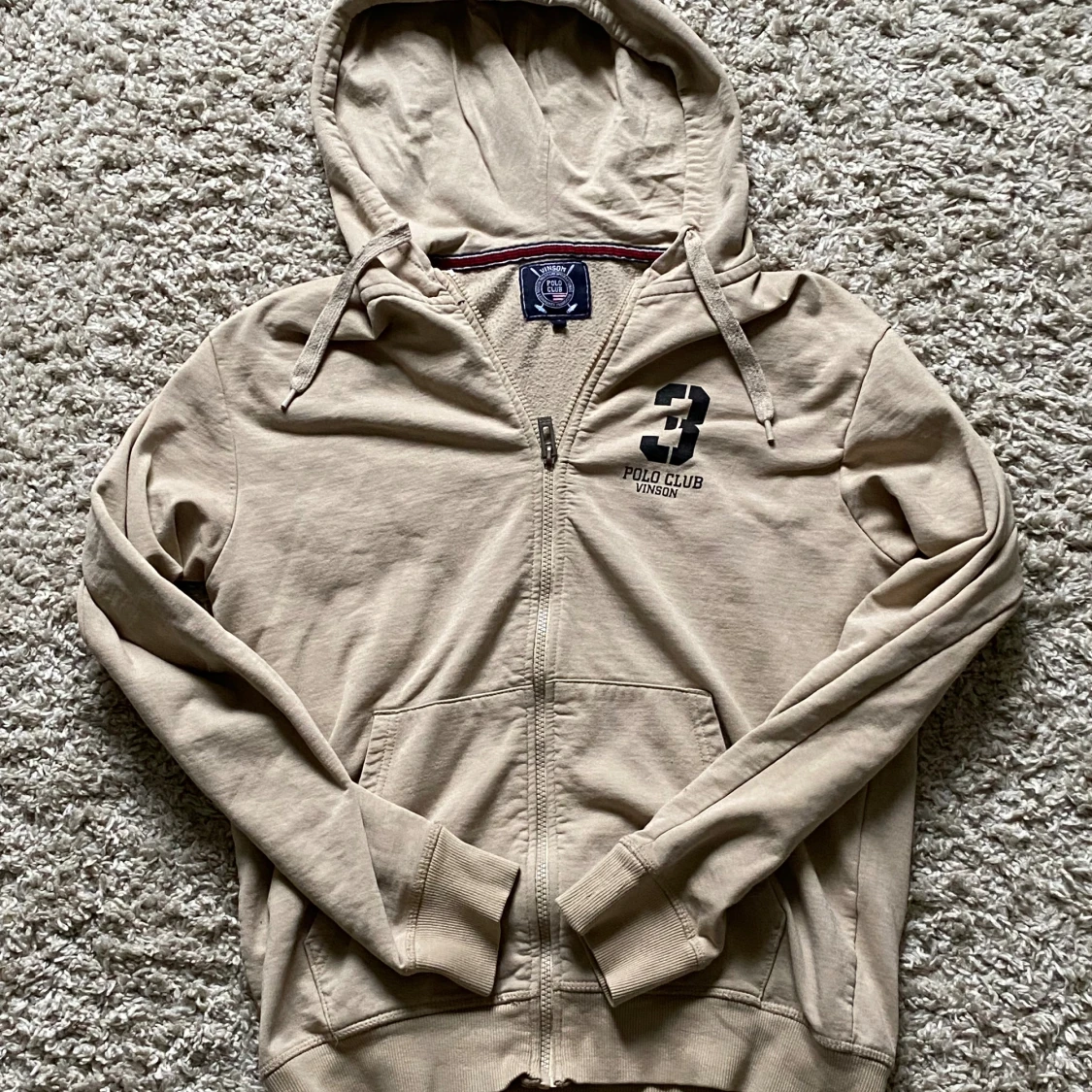 Beige hoodie från Vinson Polo Club